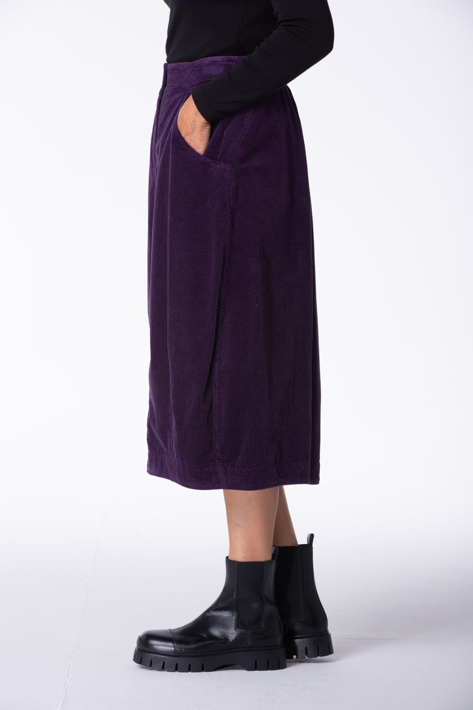 Skirt 403 - Pure cotton corduroy - 482ACAI - 10240710148