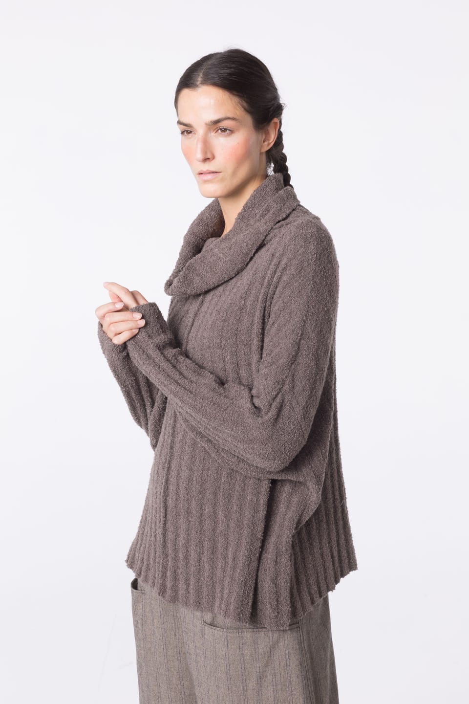 Pullover 430 - Bavlněná směs Bouclé - 840GREIGE - 10240713027