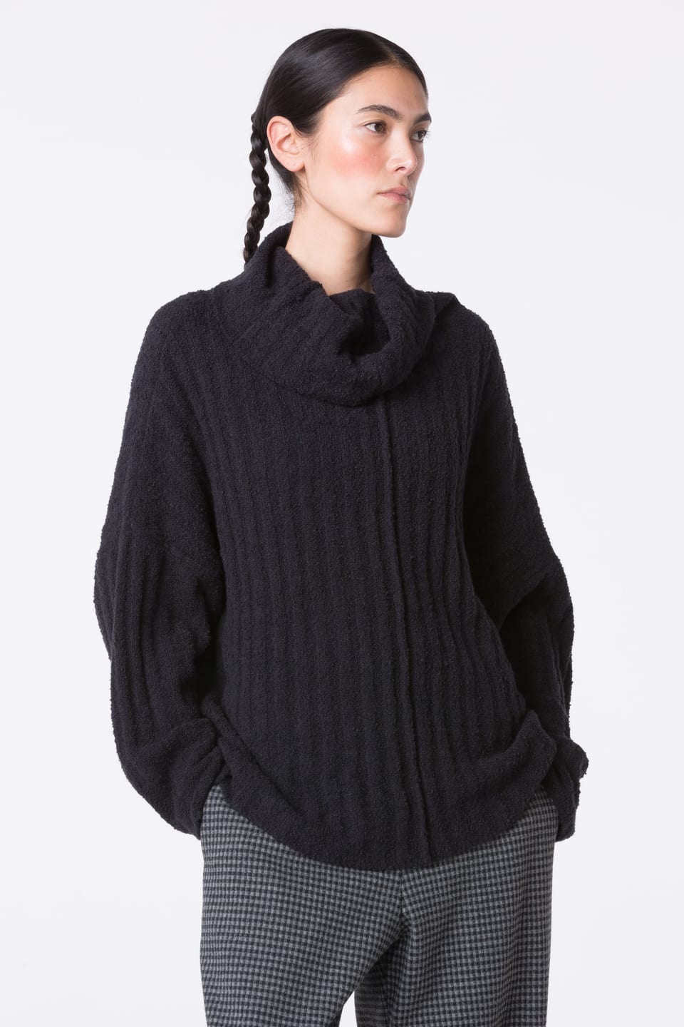 Pullover 430 - Bavlněná směs Bouclé - 990BLACK - 10240713027