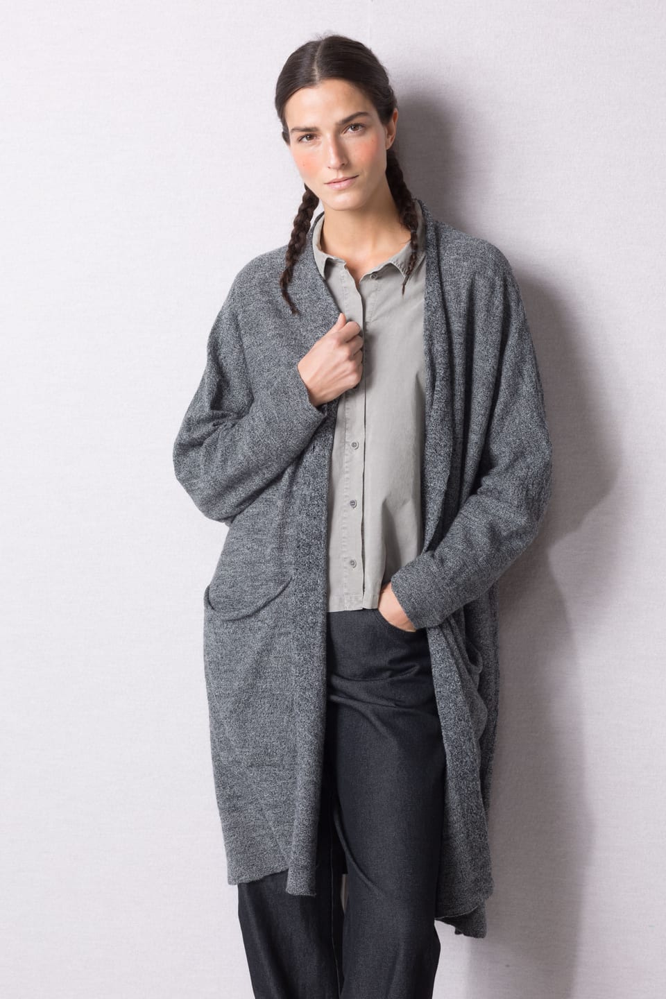 Jacket 408 - Pure merino wool - 990BLACK - 10240713029
