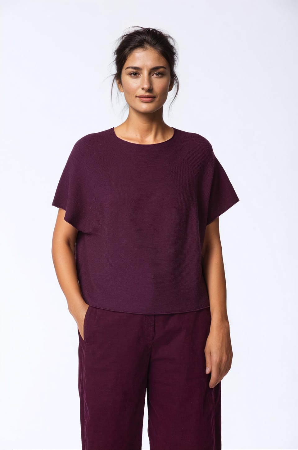 Pullover 432 - Pure merino wool - 370WINE - 10240713031