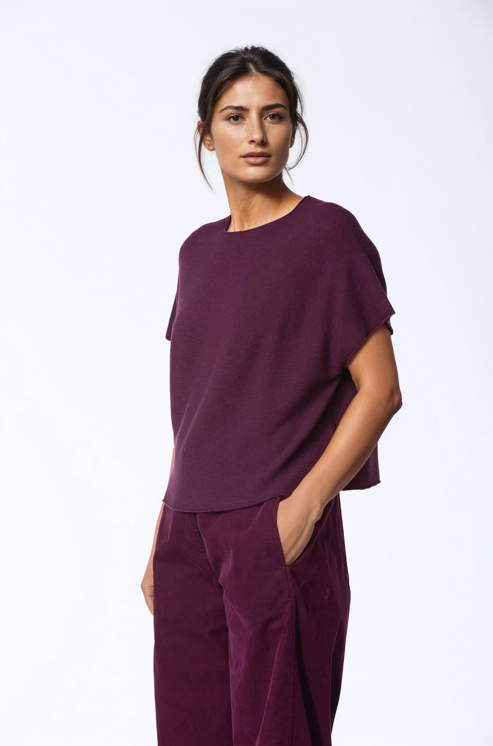 Pullover 432 - Pure merino wool - 370WINE - 10240713031