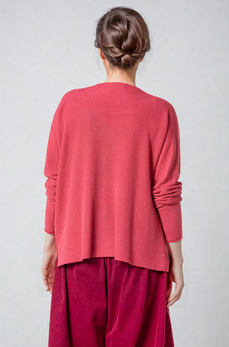 Pullover 435 - Pure merino wool - 340GARNET - 10240713034