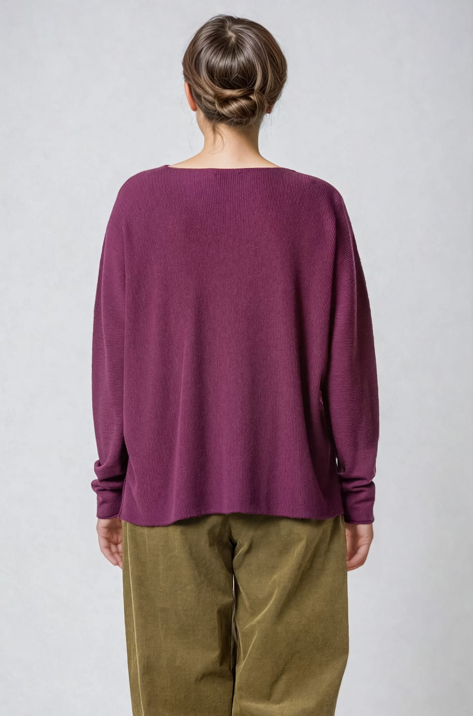 Pullover 435 - Pure merino wool - 370WINE - 10240713034