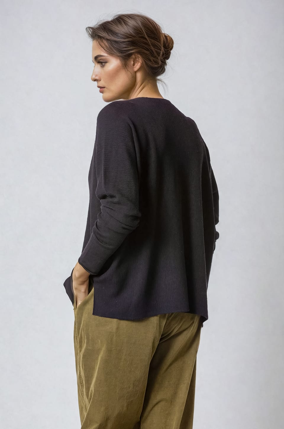 Pullover 435 - Pure merino wool - 990BLACK - 10240713034