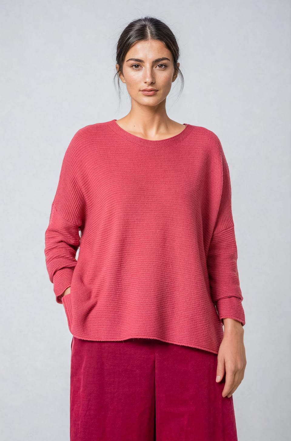 Pullover 447 - Alpaca blend - 340GARNET - 10240713043
