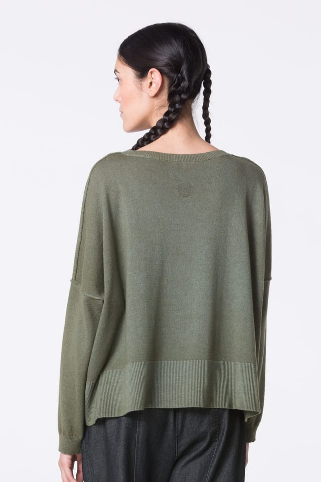 Pullover 448 - Pure merino wool - 770LICHEN - 10240713044