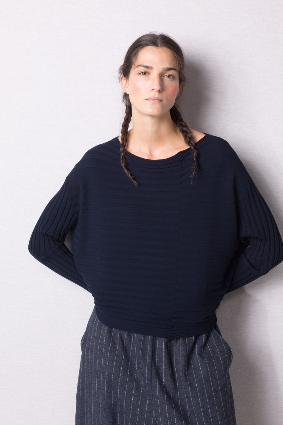 Pullover 450 - ECOVERO™ viscose blend - 490NAVY - 10240713047