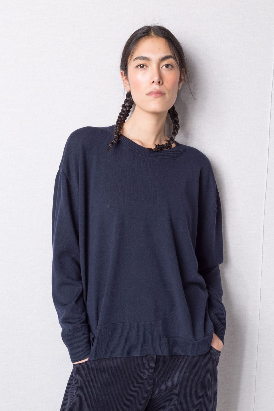Pullover 451 - Pure merino wool - 490NAVY - 10240713048