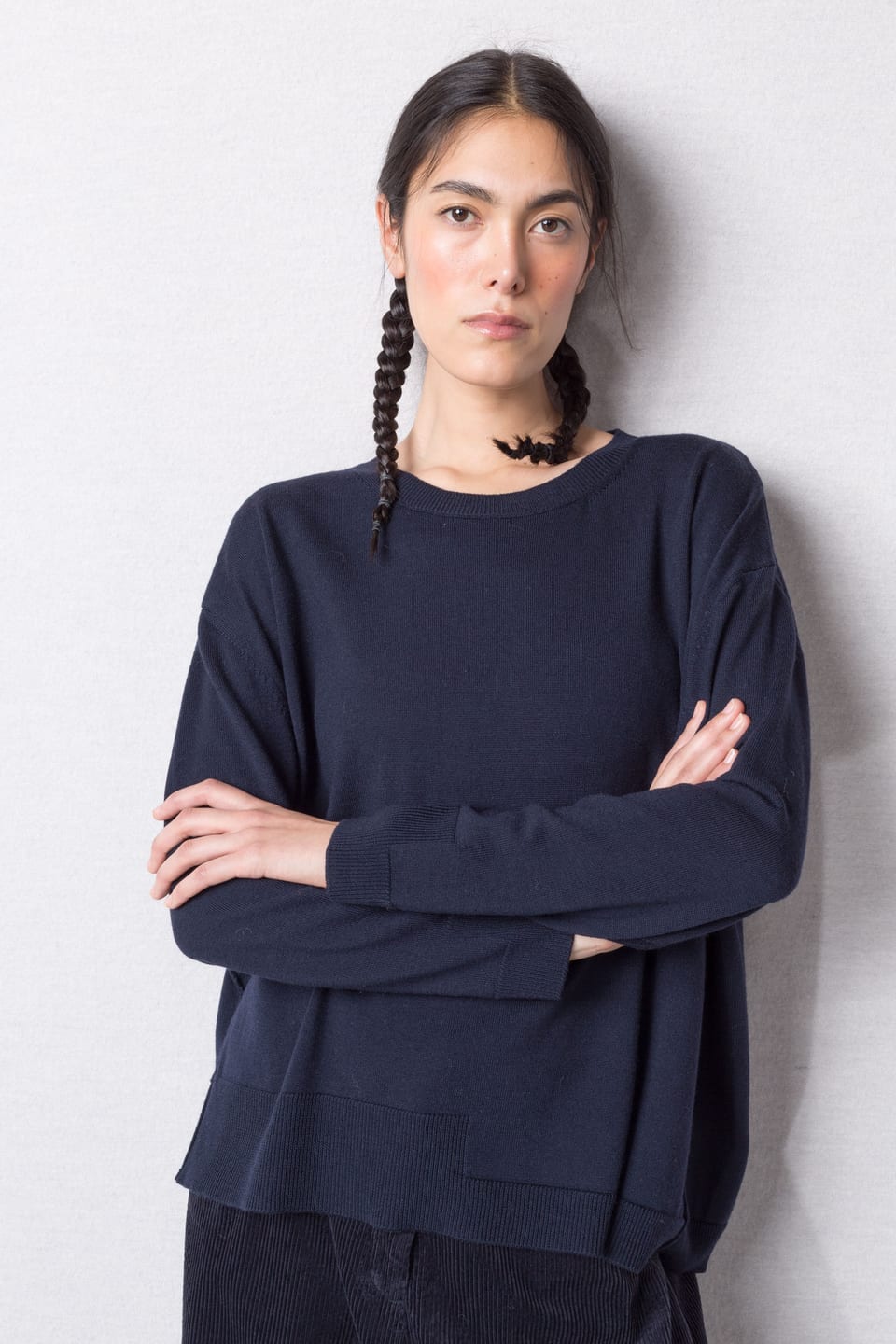 Pullover 451 - Pure merino wool - 490NAVY - 10240713048