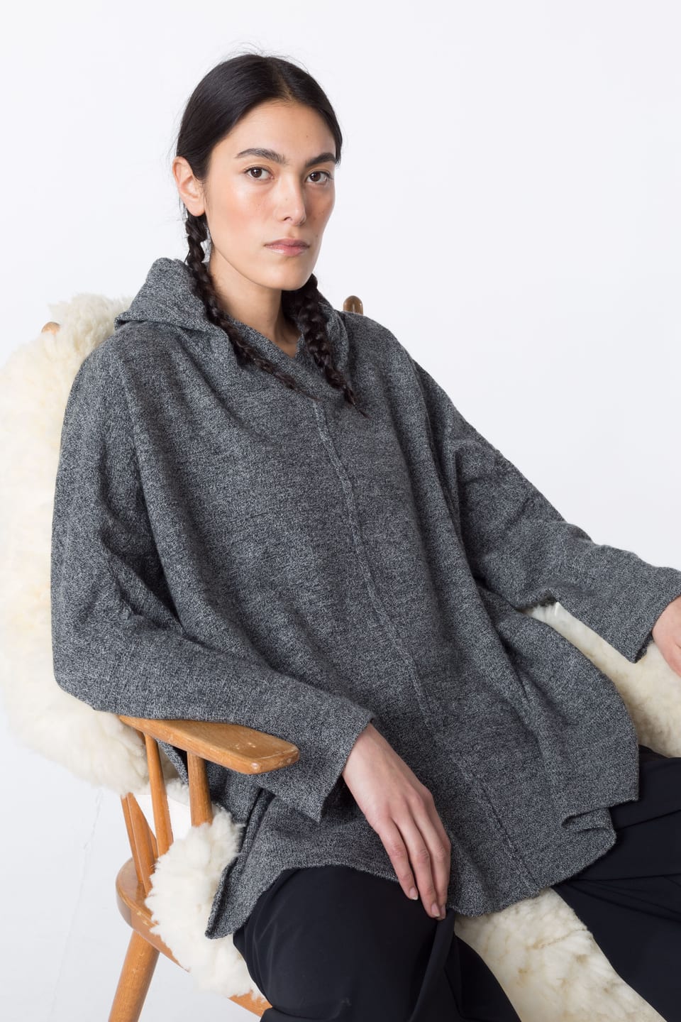 Pullover 452 - Pure merino wool - 990BLACK - 10240713049