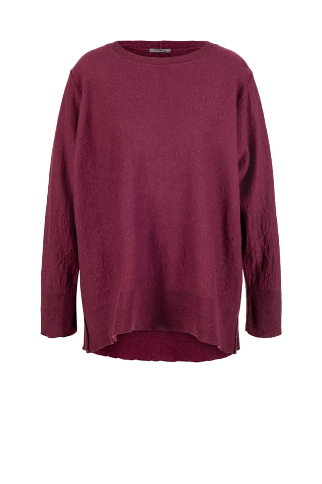 Pullover 453 - Pure merino wool - 370WINE - 10240713050