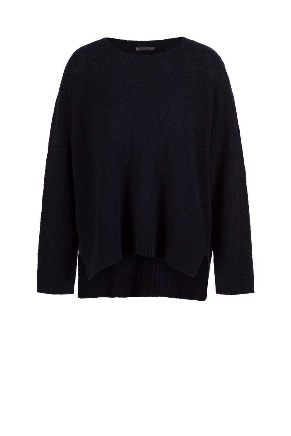 Pullover 458 - Bouclé virgin wool blend - 490NAVY - 10240713054