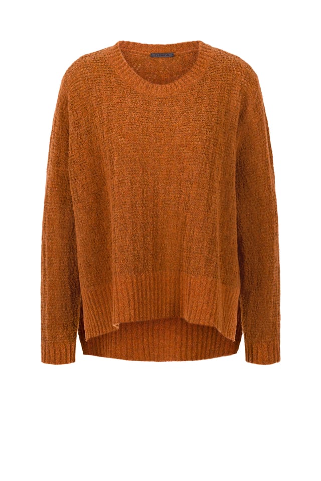 Pullover 458 - Bouclé virgin wool blend - 850SISAL - 10240713054