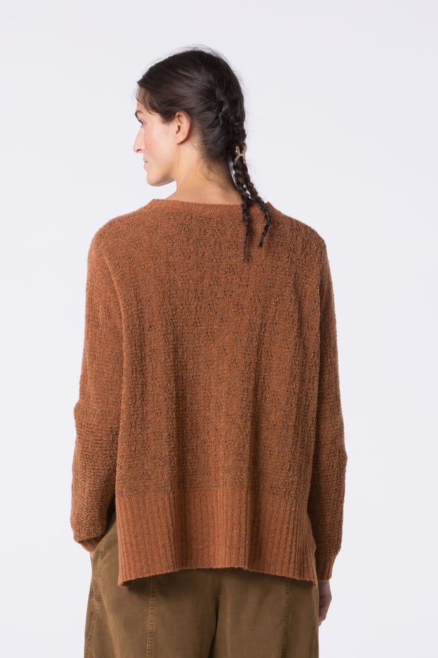 Pullover 458 - Bouclé virgin wool blend - 850SISAL - 10240713054