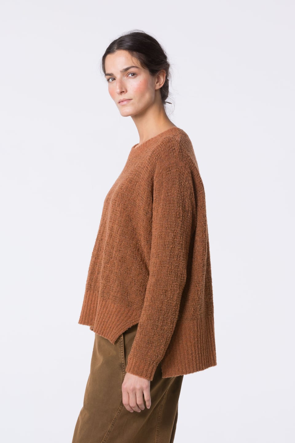 Pullover 458 - Bouclé virgin wool blend - 850SISAL - 10240713054