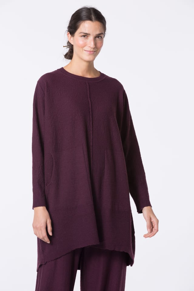 Pullover 461 - Pure merino wool - 370WINE - 10240713057