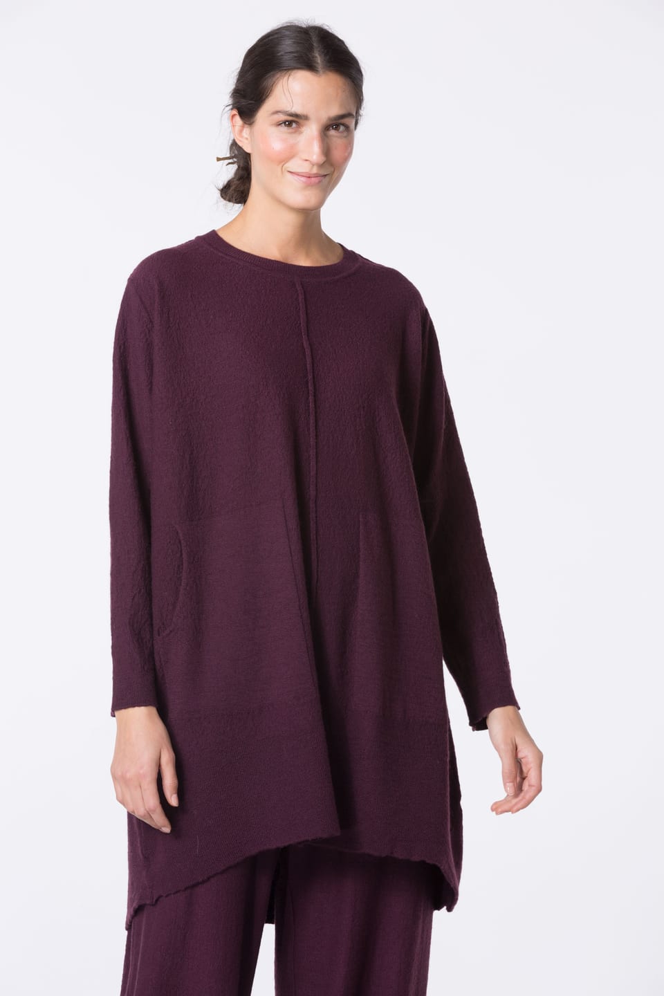 Pullover 461 - Pure merino wool - 370WINE - 10240713057