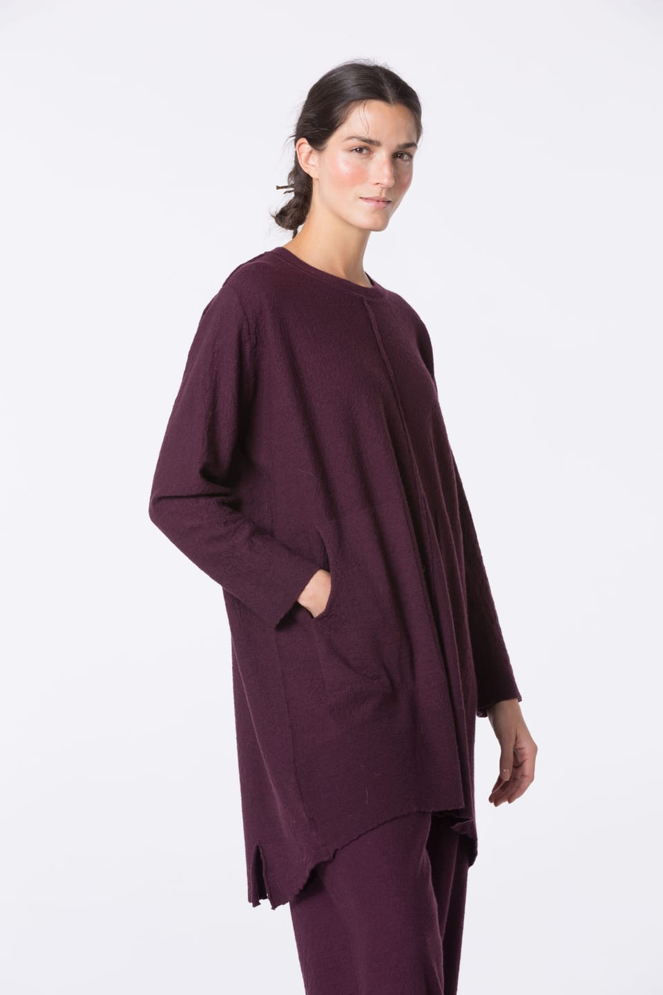 Pullover 461 - Pure merino wool - 370WINE - 10240713057