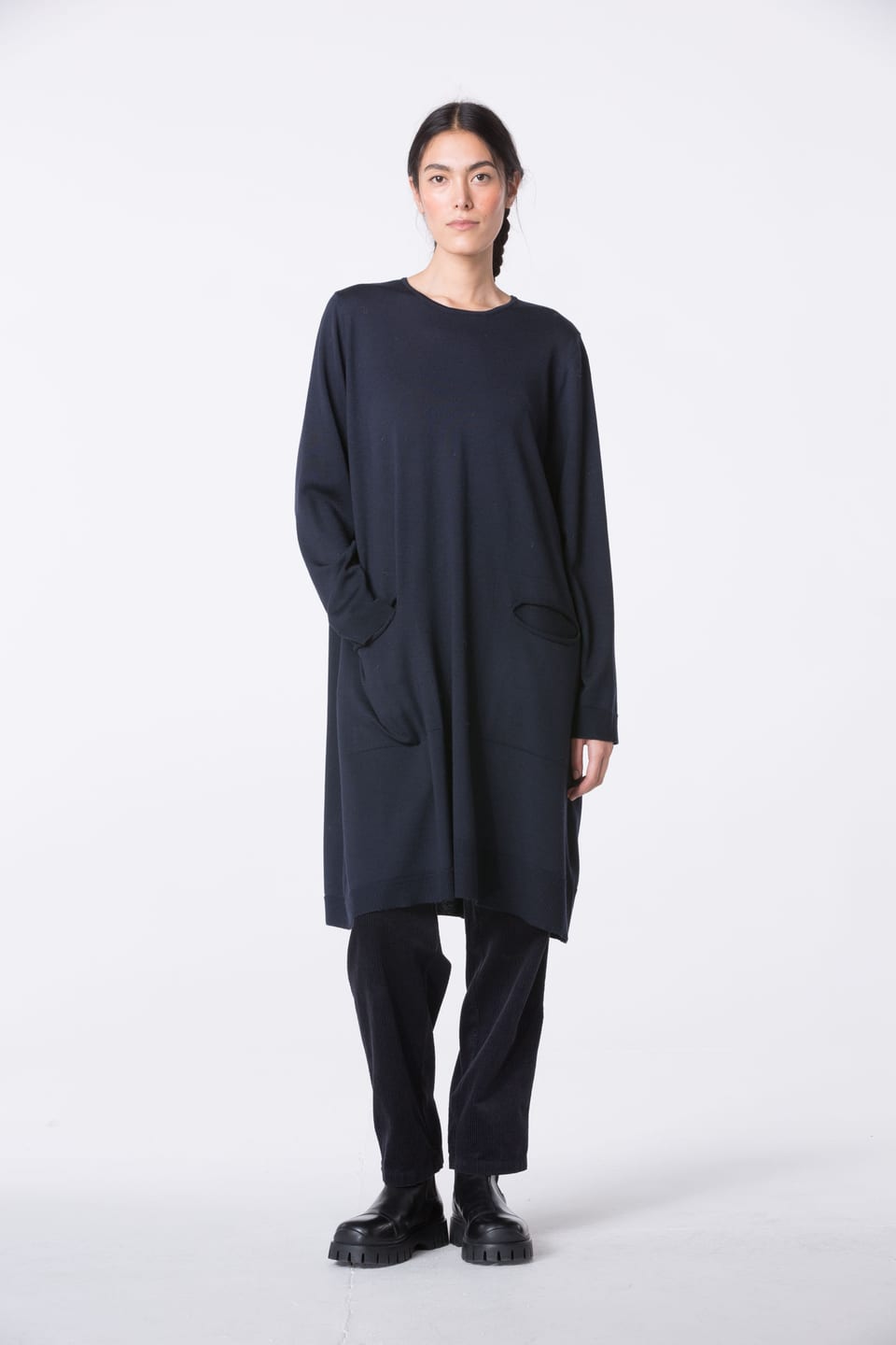 Pullover 462 - Pure merino wool - 490NAVY - 10240713058