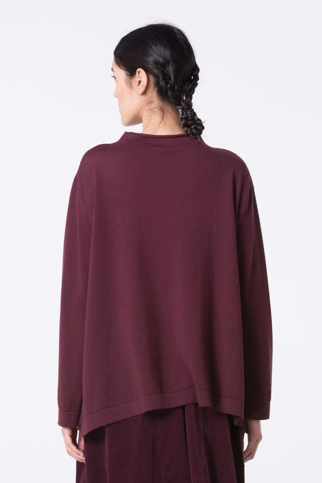 Pullover 464 - Pure merino wool - 370WINE - 10240713061