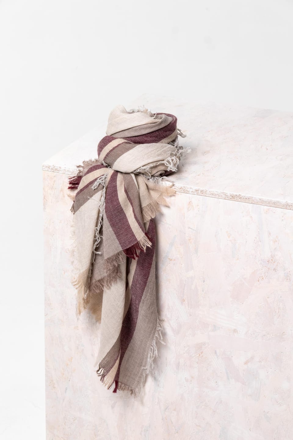 Scarf 409 - Virgin wool cotton blend - 120ECRU - 10240714009