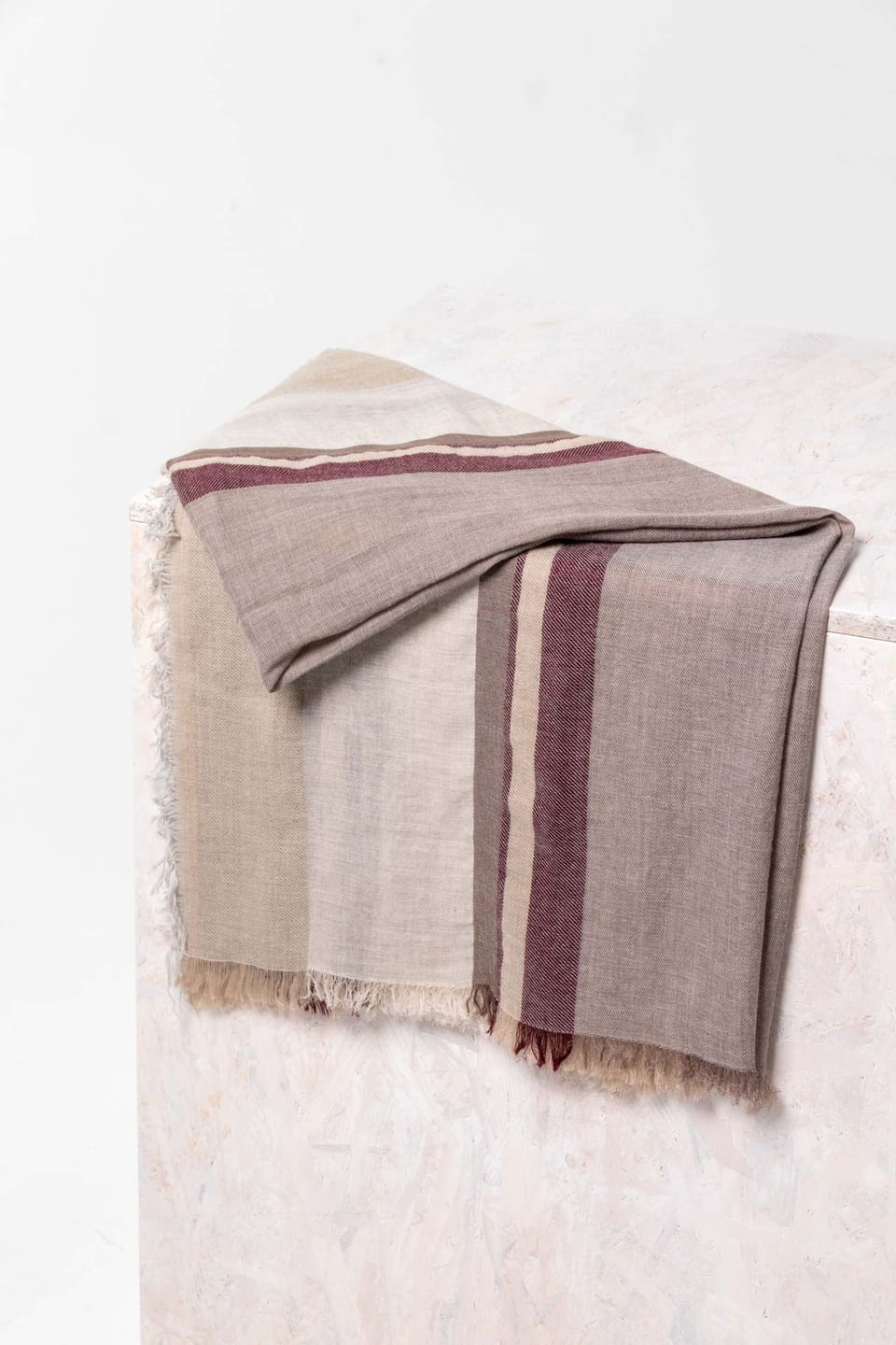 Scarf 409 - Virgin wool cotton blend - 120ECRU - 10240714009