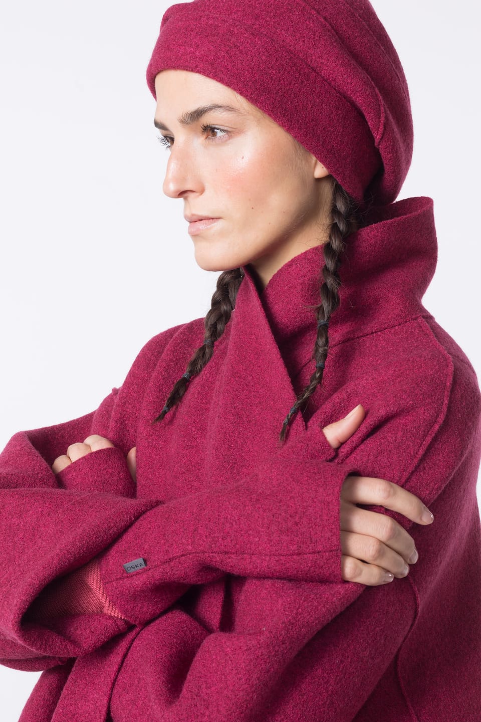Glove 402 - Premium OSKA boiled wool - 340GARNET - 10240714028
