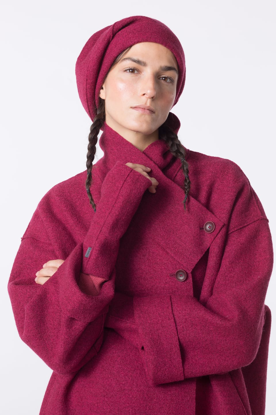 Cap 403 - Premium OSKA boiled wool - 340GARNET - 10240714029