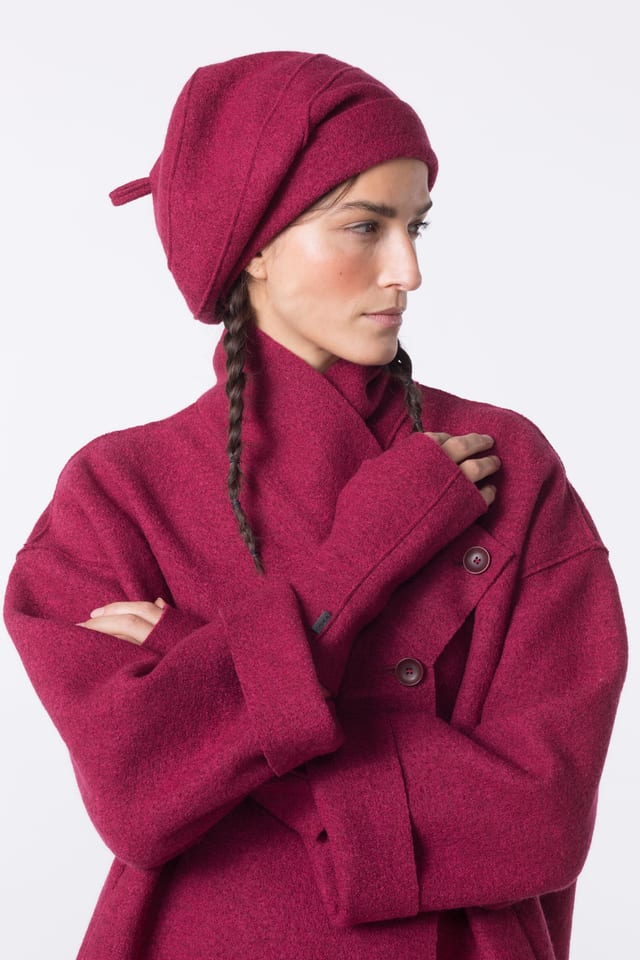 Cap 403 - Premium OSKA boiled wool - 340GARNET - 10240714029