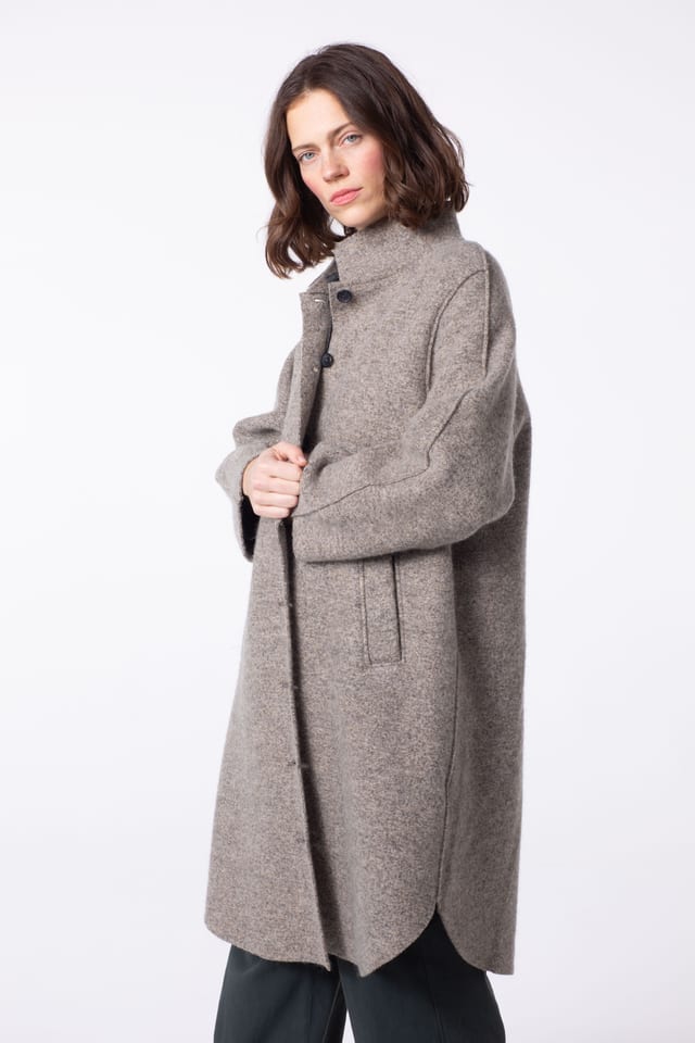 Coat 401 - Mouliné boiled wool - 890PAVEMENT - 60240710001