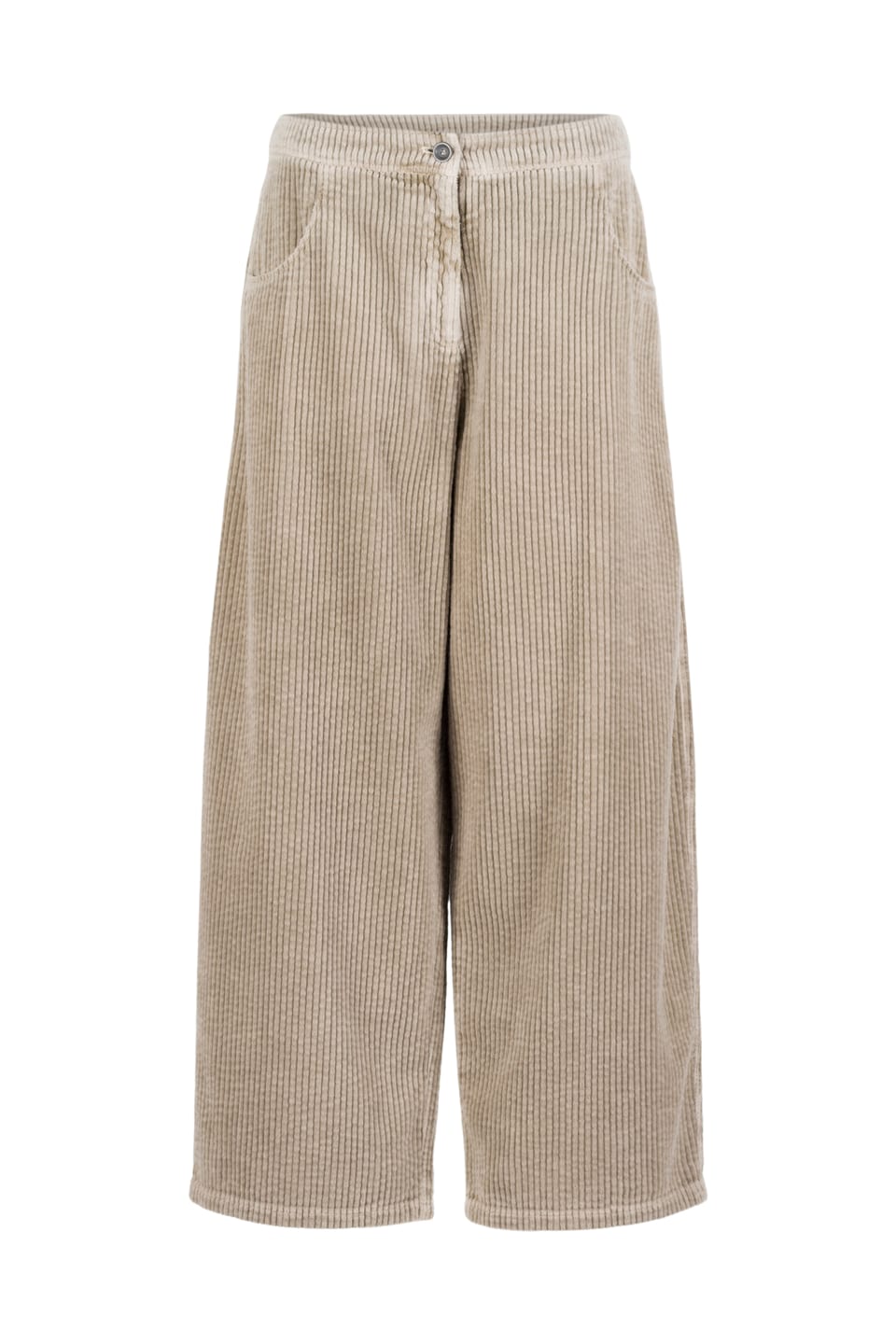 Trousers 402 - Wide-waled cotton corduroy - 122ECRU - 60240710005