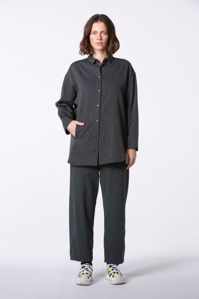 Trousers 403 - Cotton moleskin with stretch - 590JUNIPER - 60240710006
