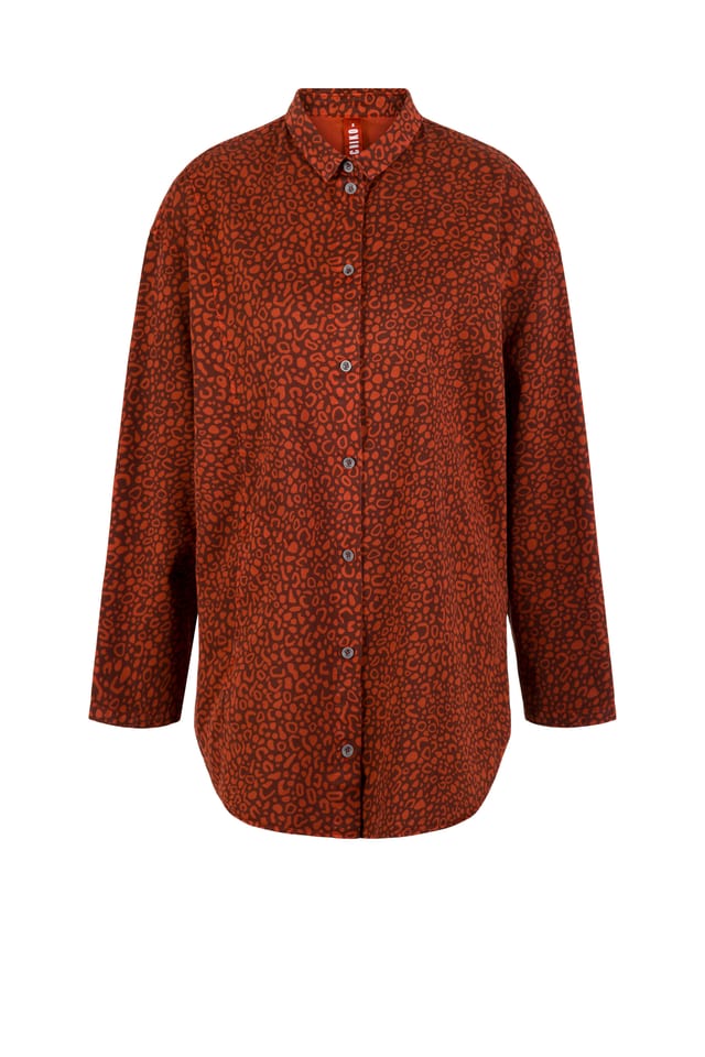 Blouse 401 - Happy-Tiger print" on pure cotton - 252ROOIBOS - 60240710008