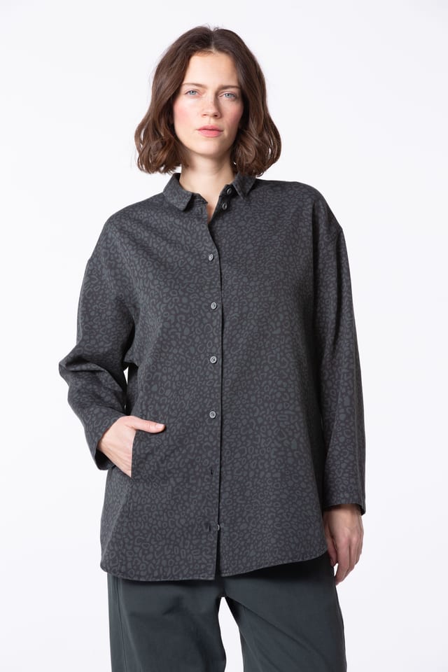 Bluse 401 - Happy-Tiger Druck" auf reiner Baumwolle - 590JUNIPER - 60240710008