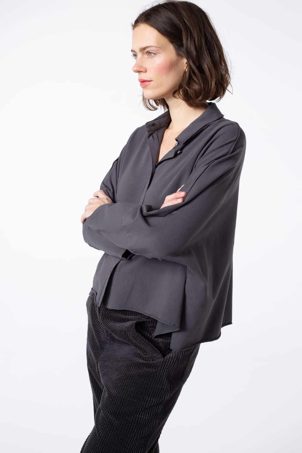 Blouse 402 - Cotton stretch jersey - 890PAVEMENT - 60240710010