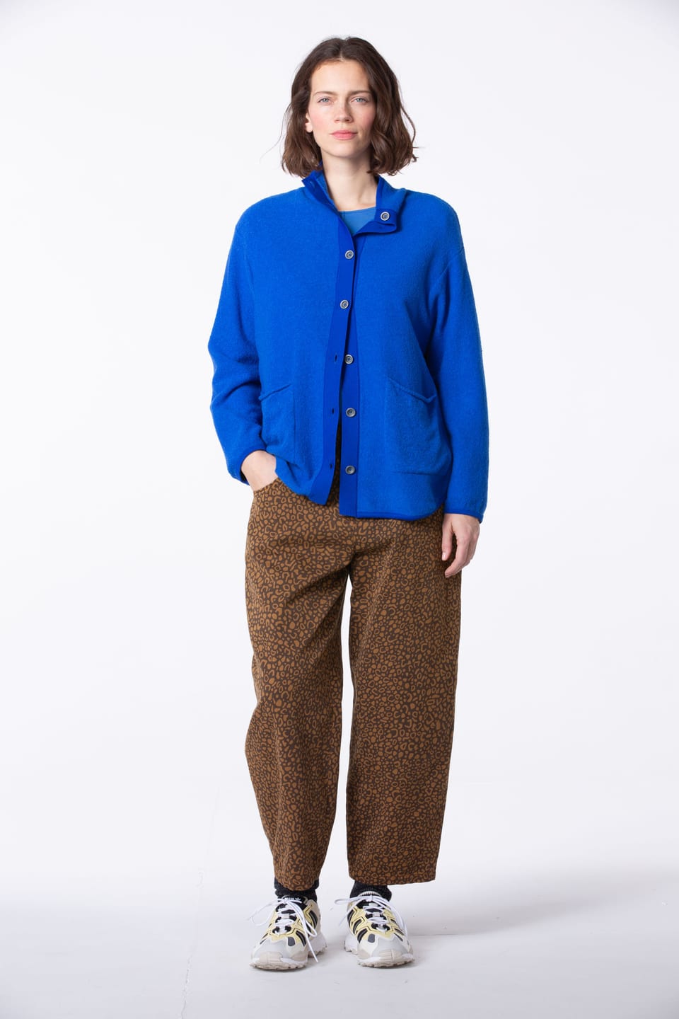 Trousers 405 - Happy-Tiger print" on pure cotton - 852SISAL - 60240710013