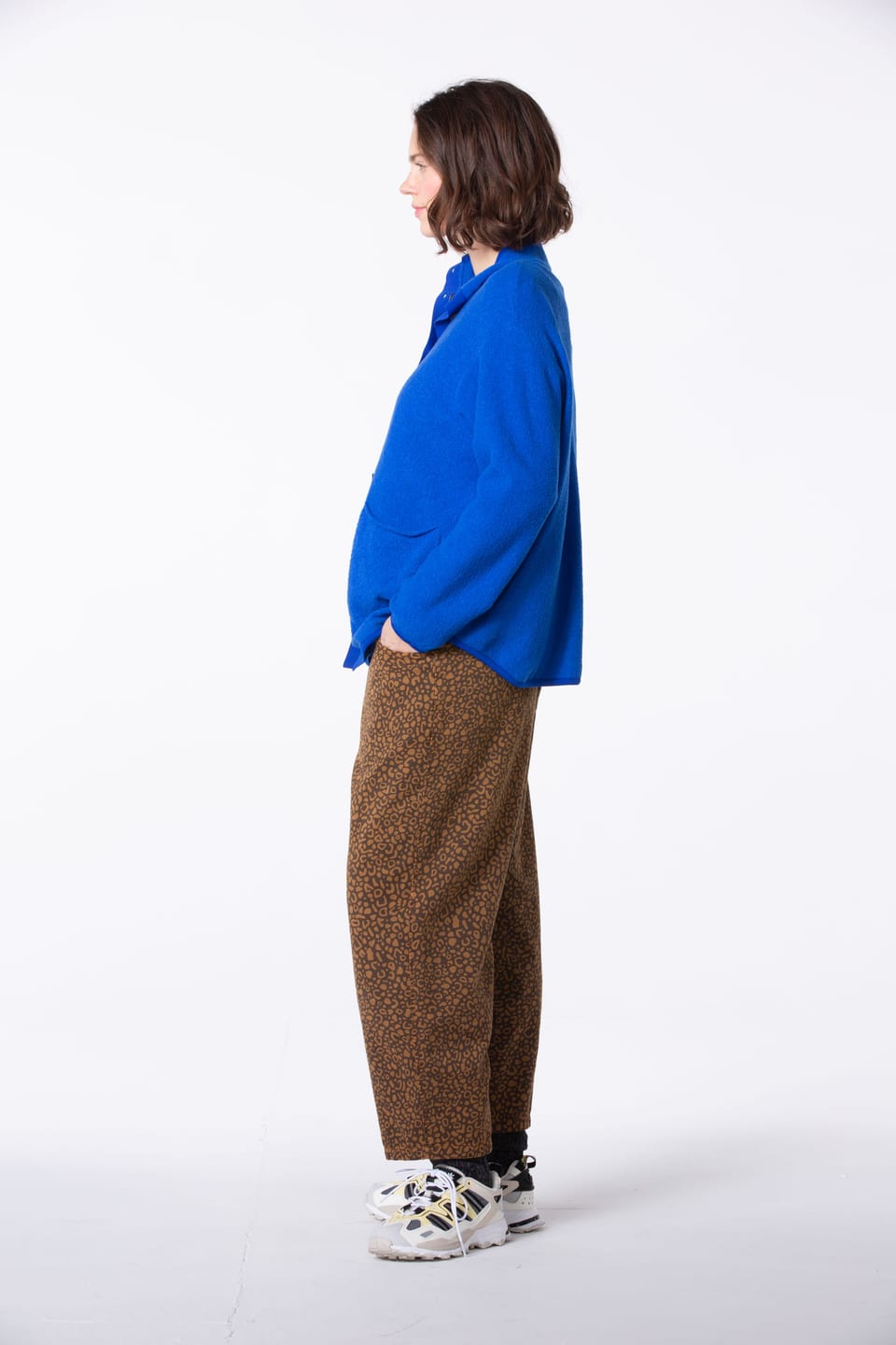 Trousers 405 - Happy-Tiger print" on pure cotton - 852SISAL - 60240710013