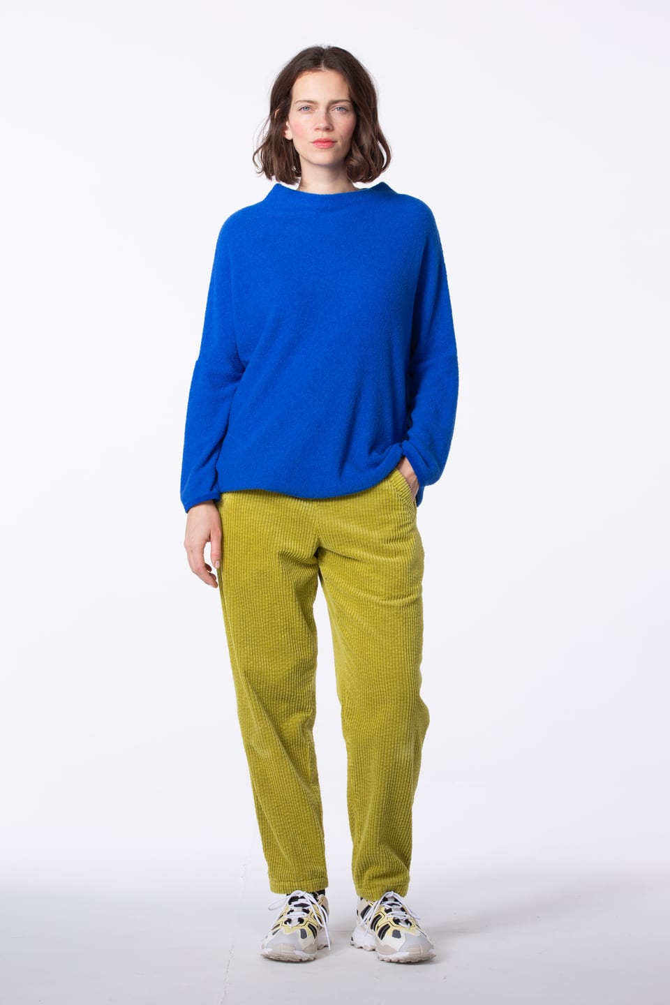Trousers 406 - Wide-waled cotton corduroy - 142BULB - 60240710014