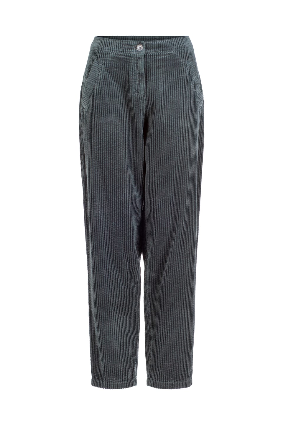 Trousers 406 - Wide-waled cotton corduroy - 592JUNIPER - 60240710014