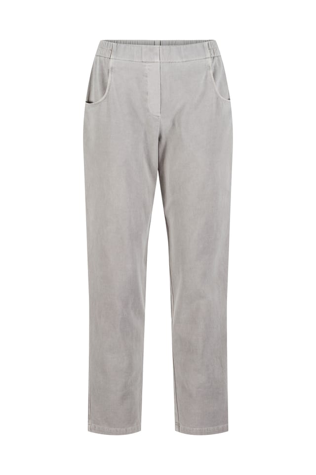 Trousers 408 - Cotton moleskin with stretch - 122ECRU - 60240710016
