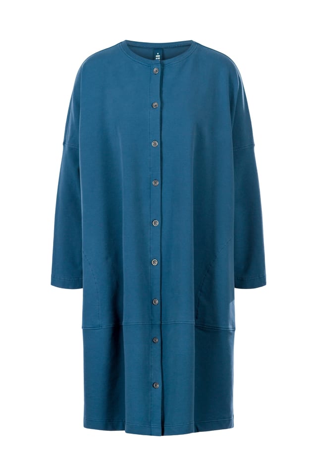 Kleid 402 - Elastischer Baumwoll Sweat - 560INK - 60240710019