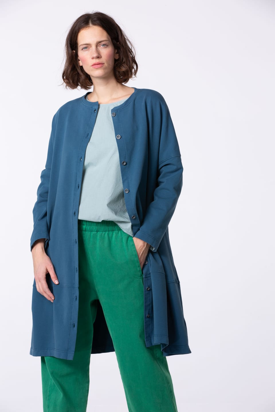 Dress 402 - Cotton sweat with stretch - 560INK - 60240710019