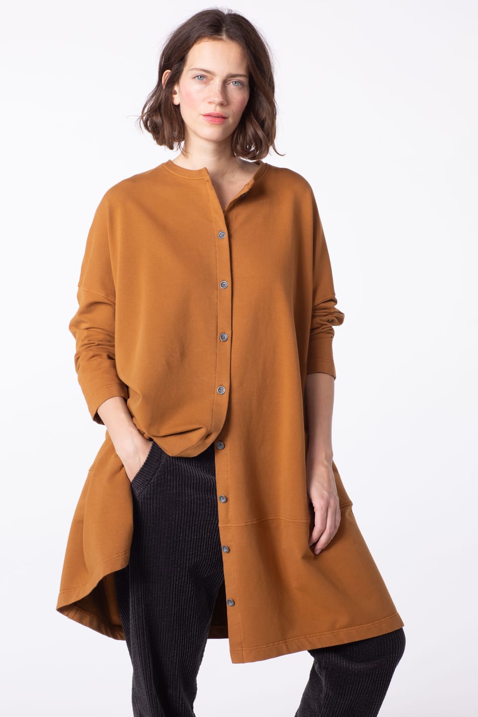 Dress 402 - Cotton sweat with stretch - 850SISAL - 60240710019