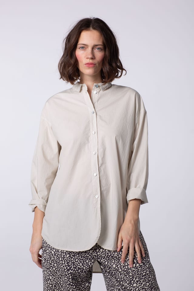 Bluse 406 - Baumwoll Popeline - 120ECRU - 60240710024