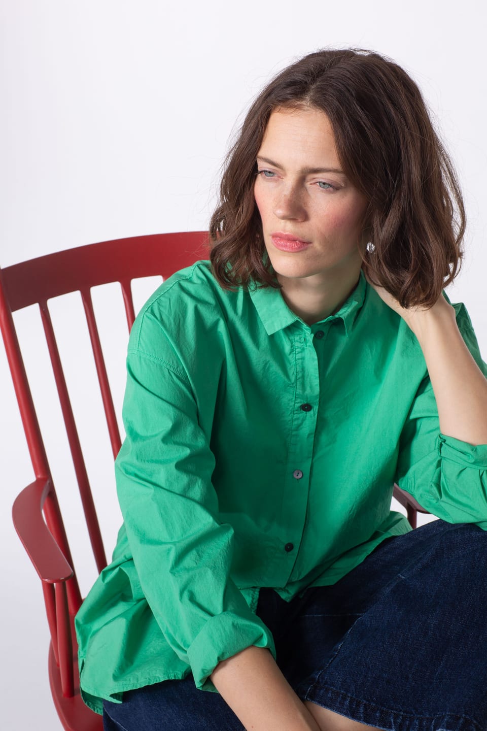 Blouse 406 - Cotton poplin - 640PLANTS - 60240710024