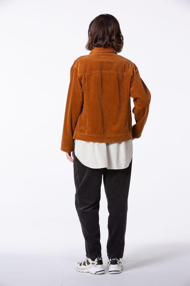 Jacket 404 - Wide-waled cotton corduroy - 850SISAL - 60240710031