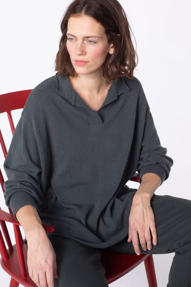 Pullover 420 - Woll-Viskose Mischung mit Kaschmir - 590JUNIPER - 60240713017