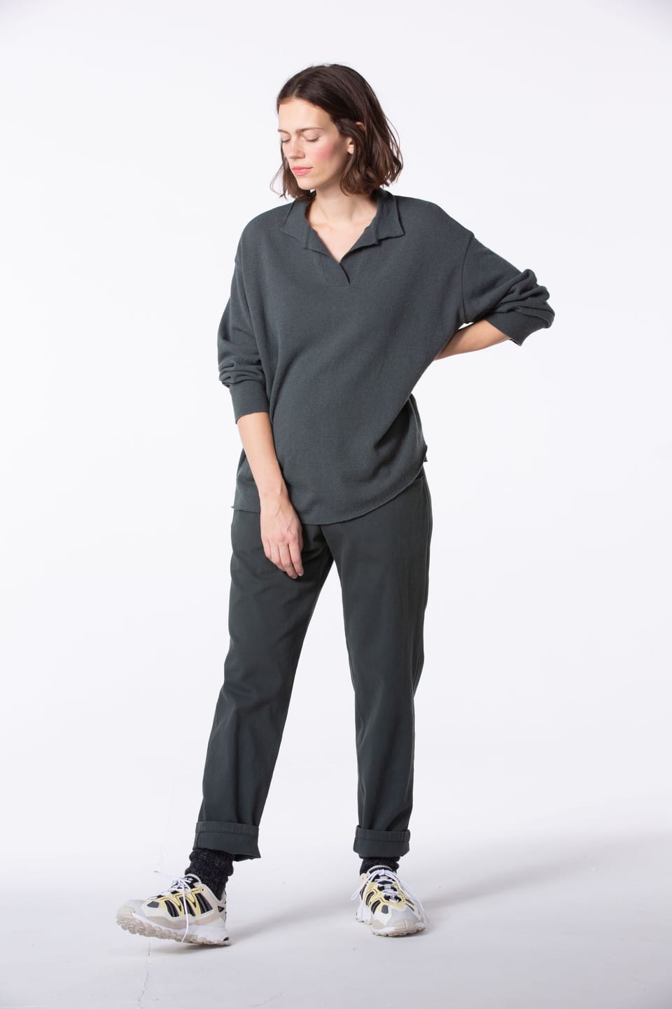 Pullover 420 - Wool viscose blend with cashmere - 590JUNIPER - 60240713017