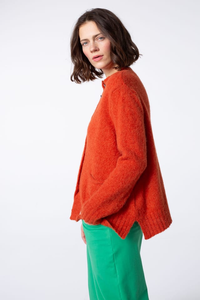 Jacket 402 - Bouclé virgin wool blend - 250ROOIBOS - 60240713023